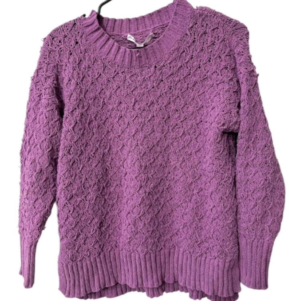 🦄Seven7 Women's Lilac Textured Sweater Size xxl